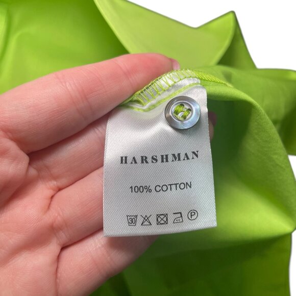 Harshman Kaliyah Pleated Button-Up Shirt – Green – Size 1X – NWT - Picture 2 of 6